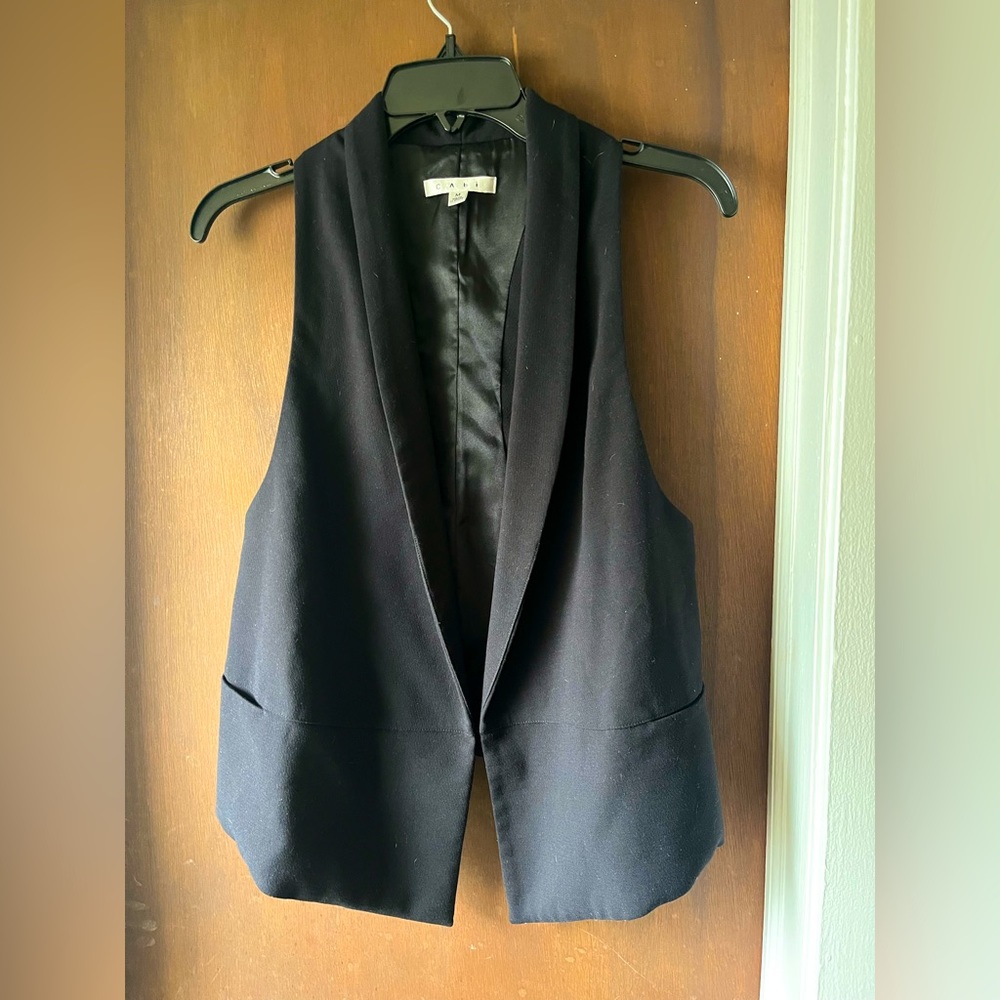 Black Collared Vest